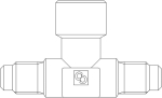 Трійник 1/4"SAEx1/4"SAEx1/4"F Castel 8380/X09