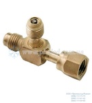 Трійник 1/4"SAE(гайка) х 1/4"SAE х 1/4"SAE з ніпелем CPS (США) AVT 44