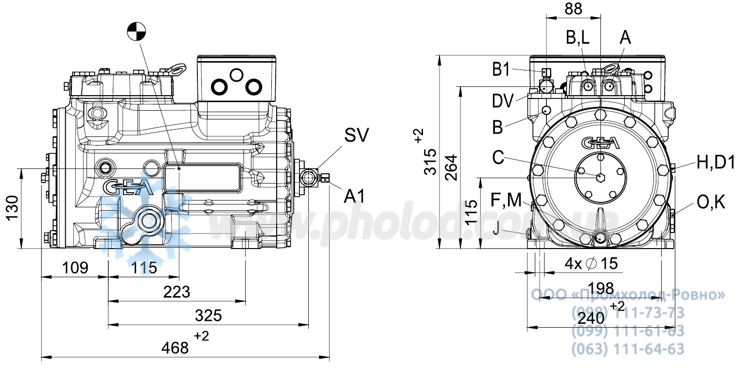 BOCK HGX22 dimentions