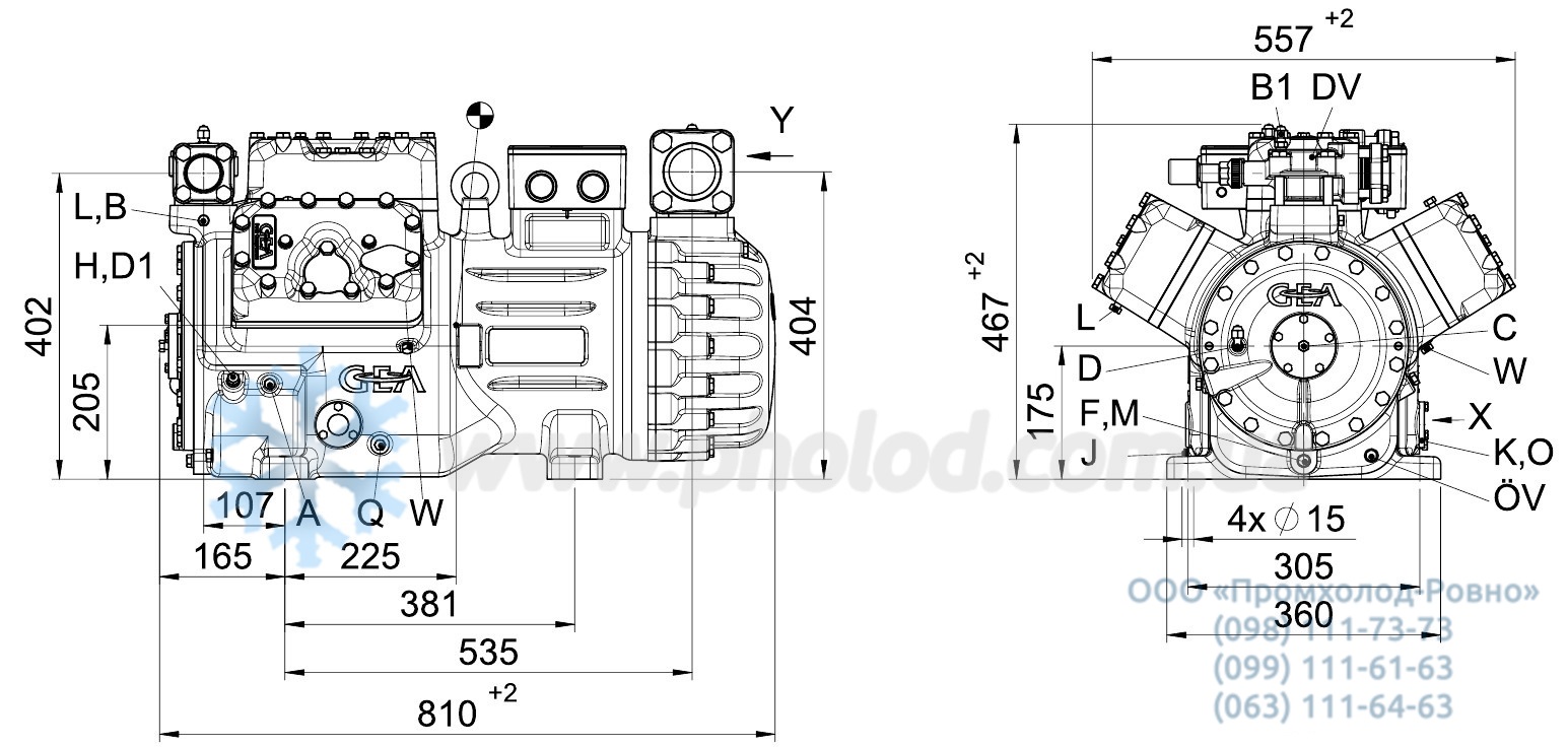 BOCK HGX66 dimentions