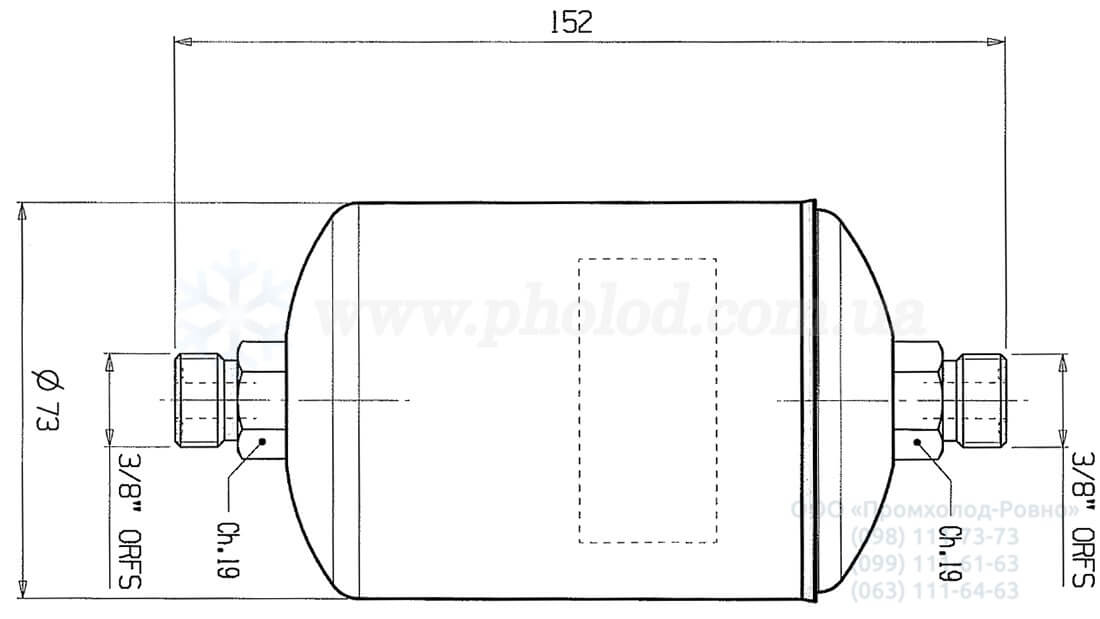 Castel DF316_3ORS dimensions