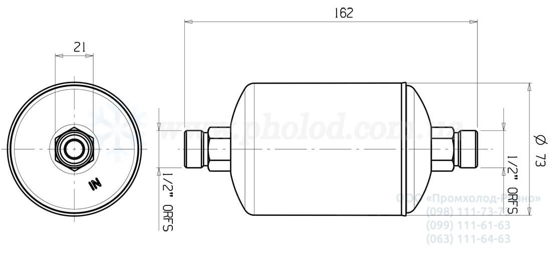 Castel DF316_4ORS dimensions