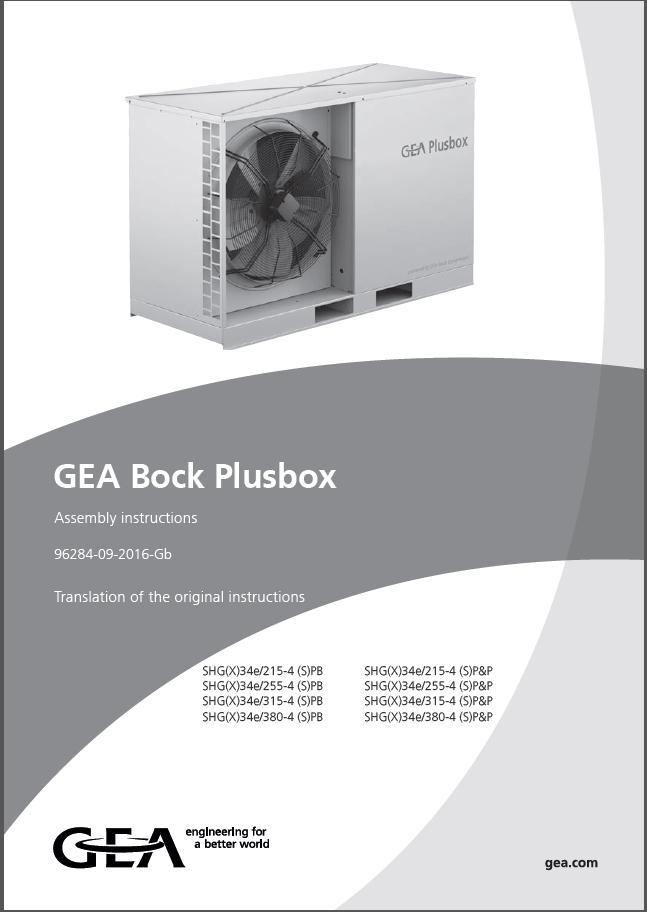 Інструкція з монтажу GEA Bock Plusbox