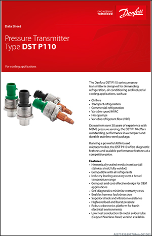 DST P110 &ndash; преобразователи (датчики) давления Danfoss