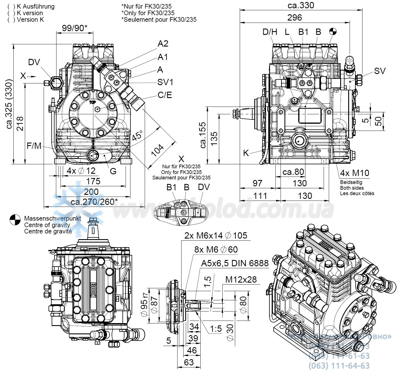 DIMENSIONS GEA Bock FK30