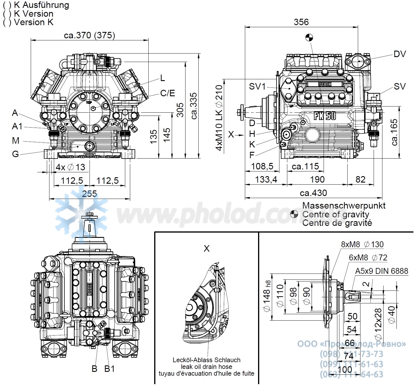 DIMENSIONS GEA Bock FK50