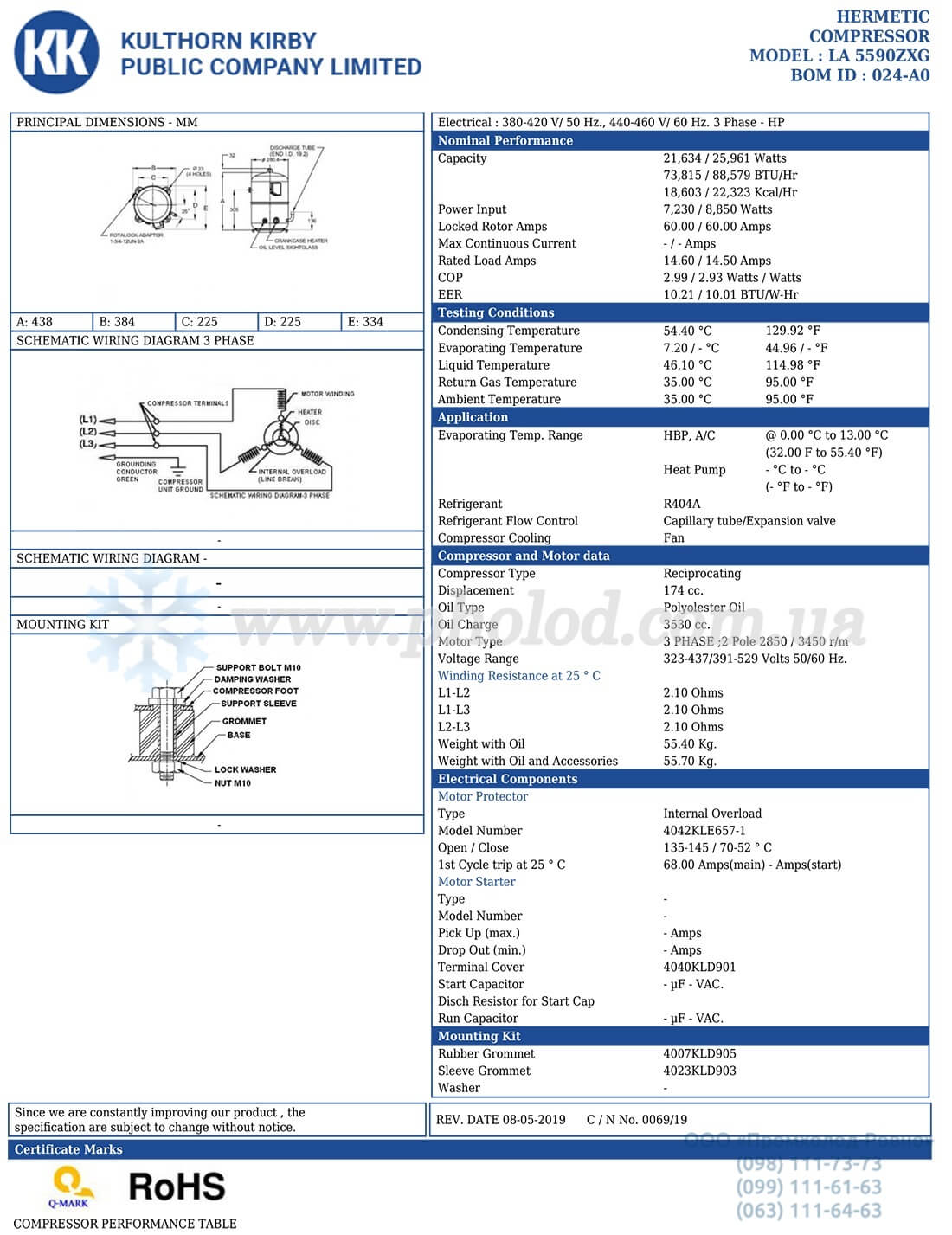 Kulthorn LA 5590ZXG-024-A0