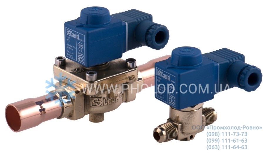 Normally-closed solenoid valves castel