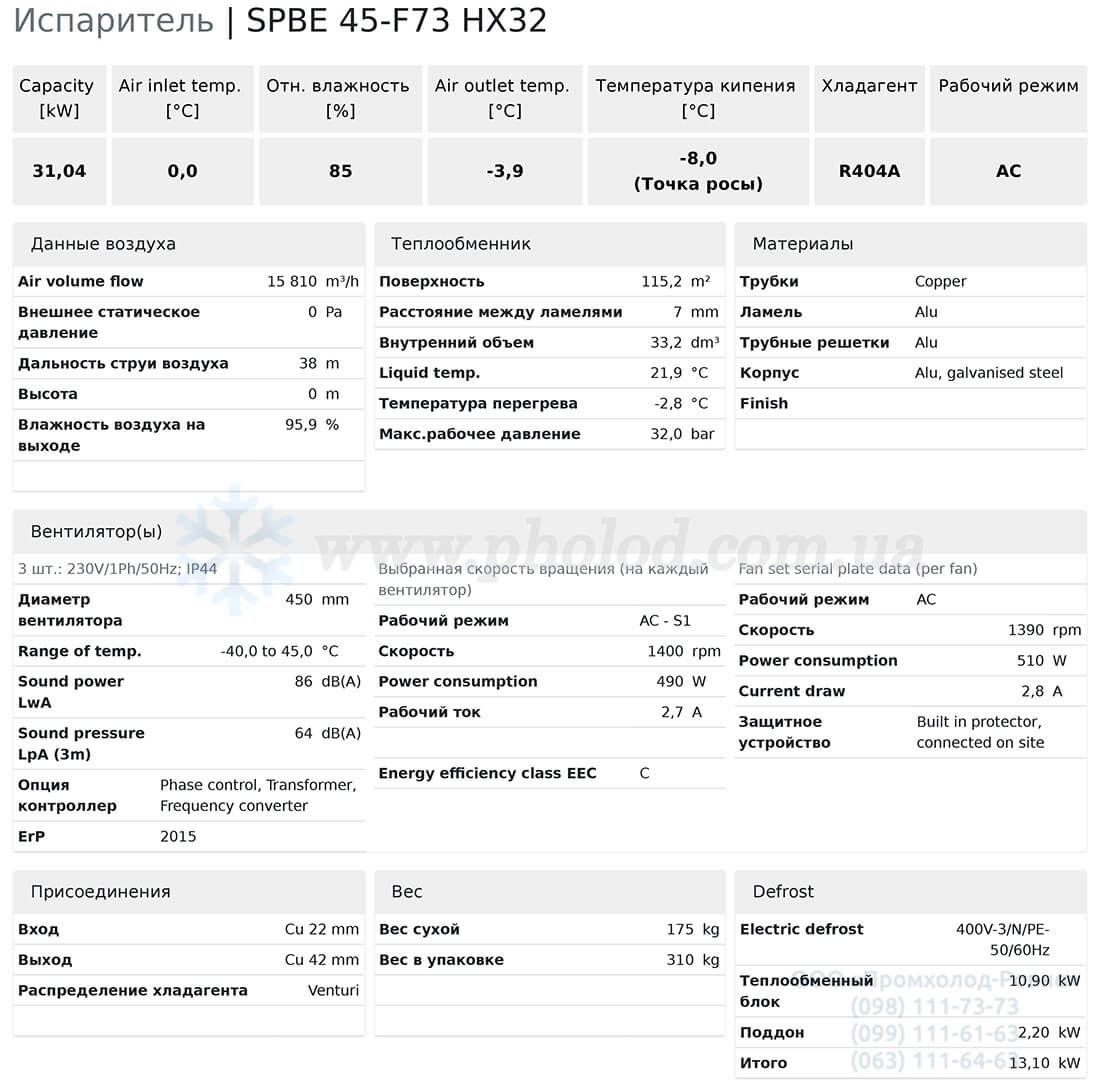 SPBE 45-F73 HX32 1