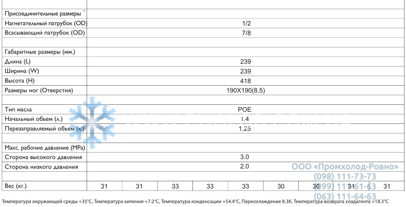 Specifications YH69_119 - 2