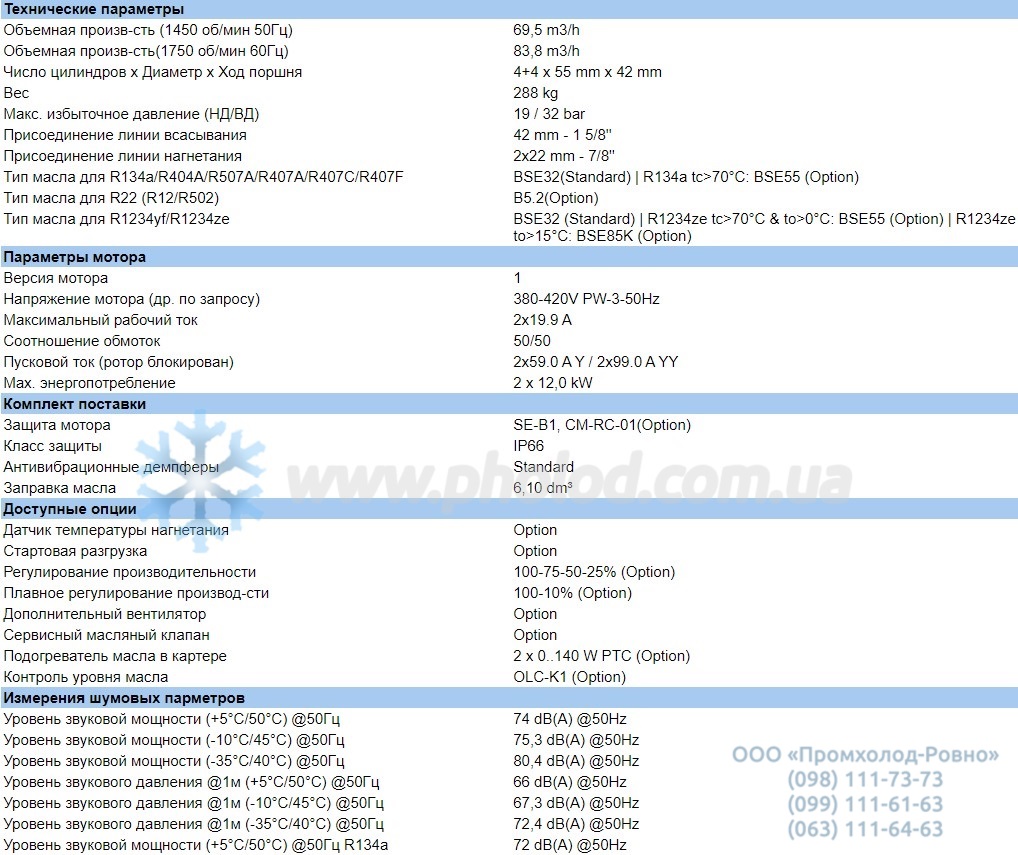 Technical details 44VES-20Y