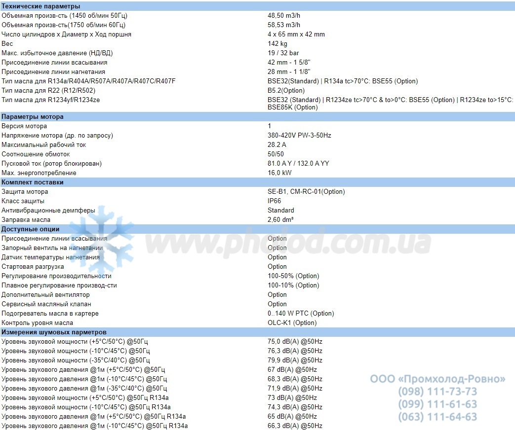 Technical details 4PES-15Y