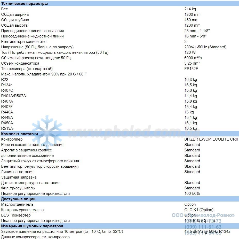 Technical details LHL5E 4EES-4Y-40S