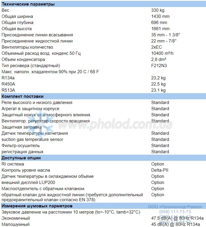 Technical details LHV7E 4CE-6.F1Y