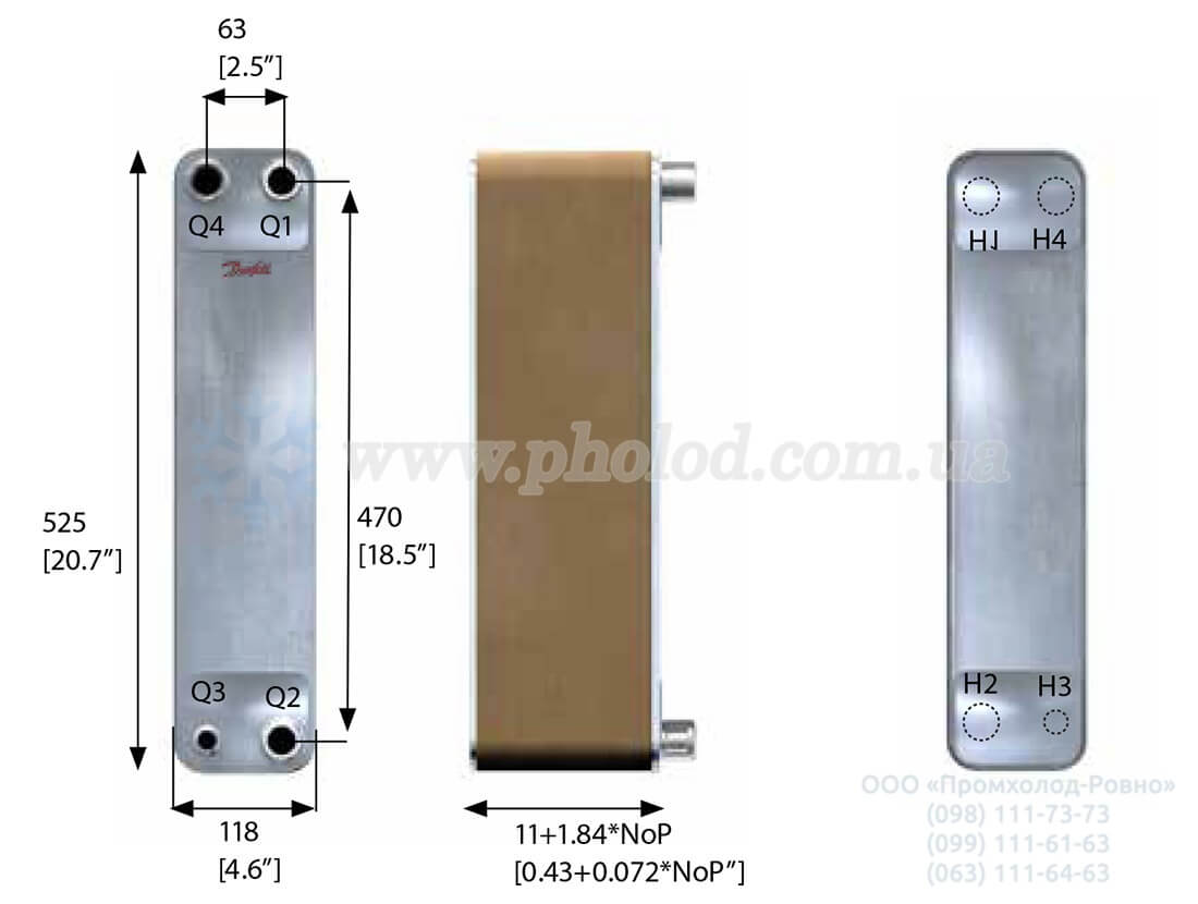 dimensions C62L danfoss