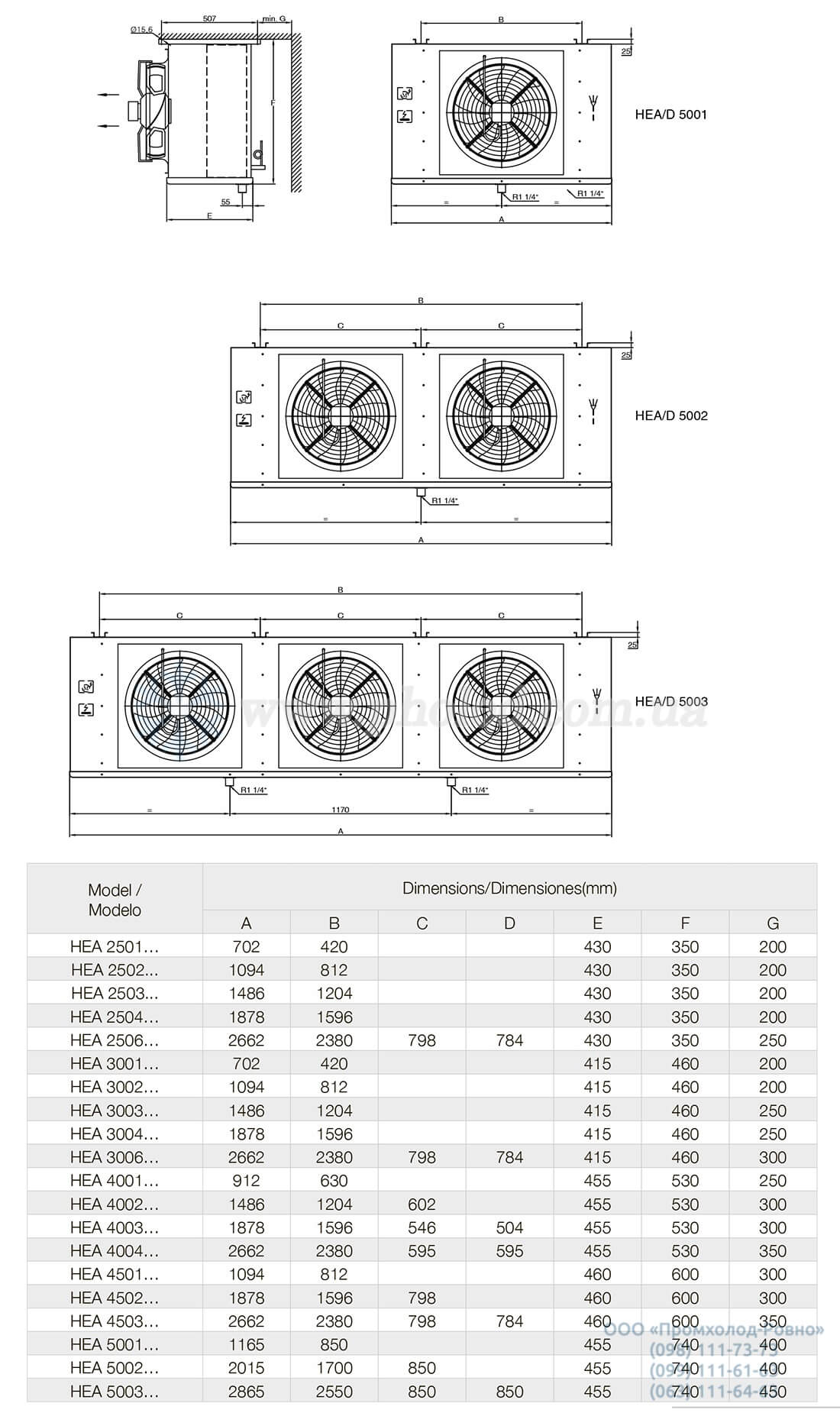 dimensions Hispania HEA  - 2