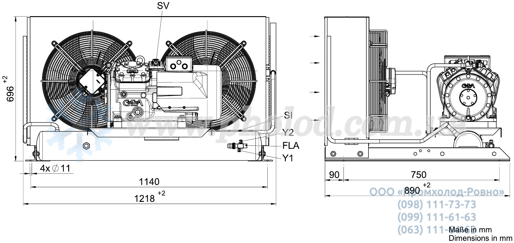 dimensions SHAX34e 380-4L