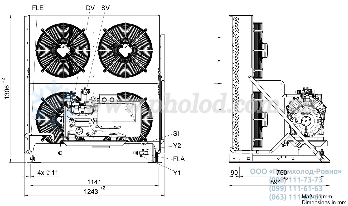 dimensions SHAX44e 665-4L