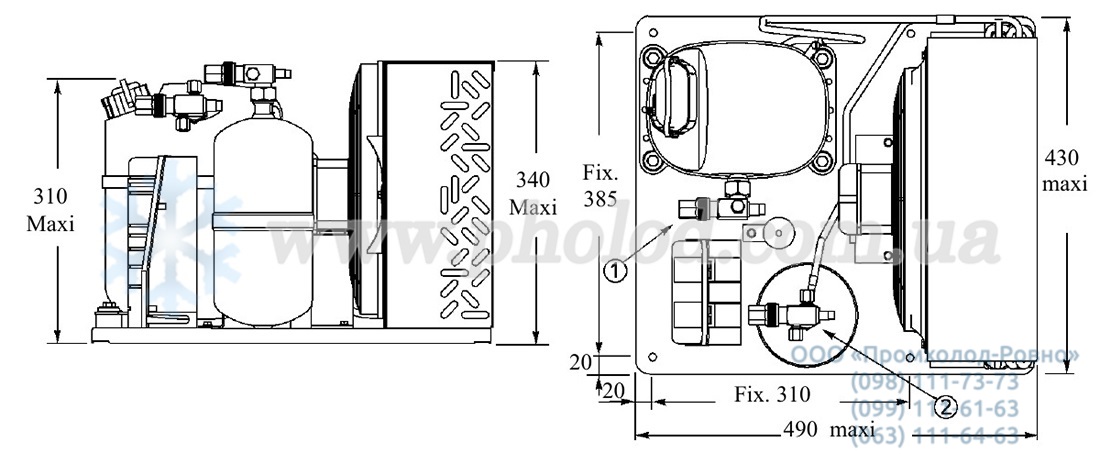 dimensions Tecumseh 9510