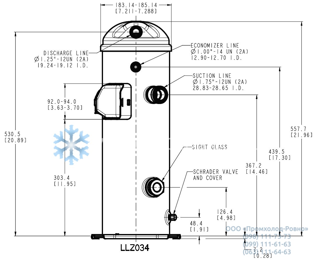 dimensions  LLZ034