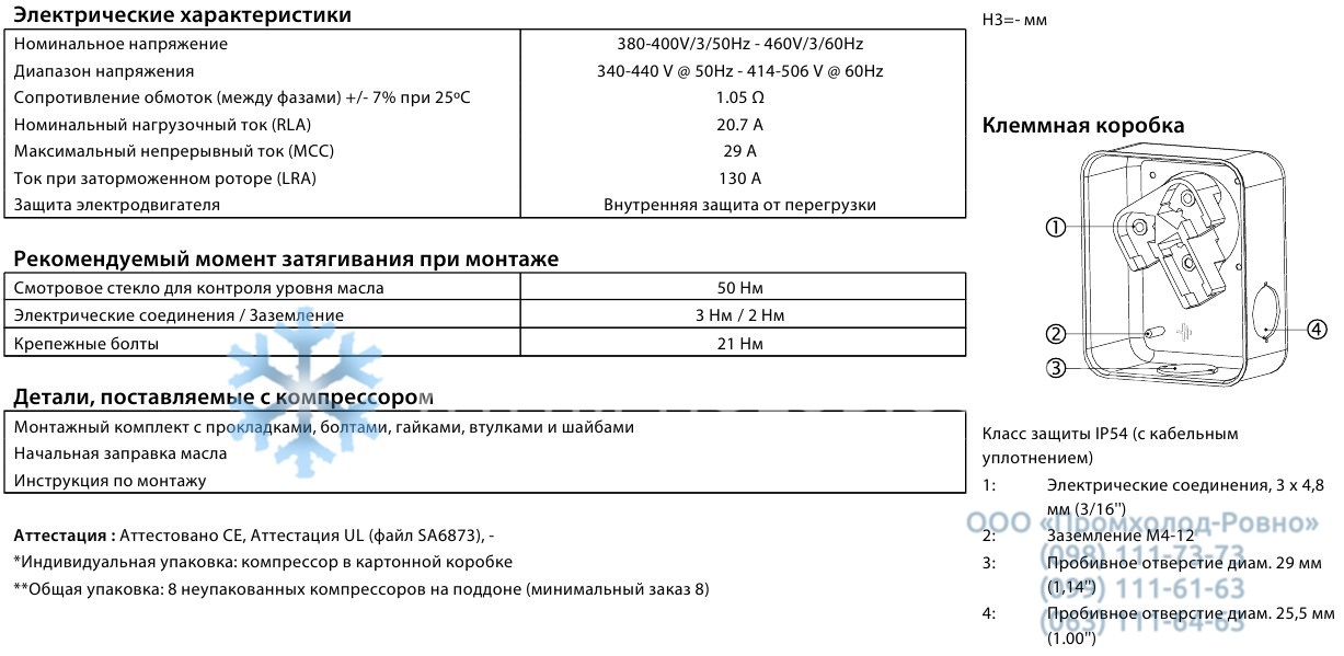 electrical specifications SZ120